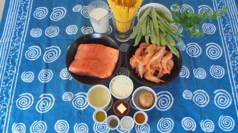 Liguine au saumon et crevettes (2)